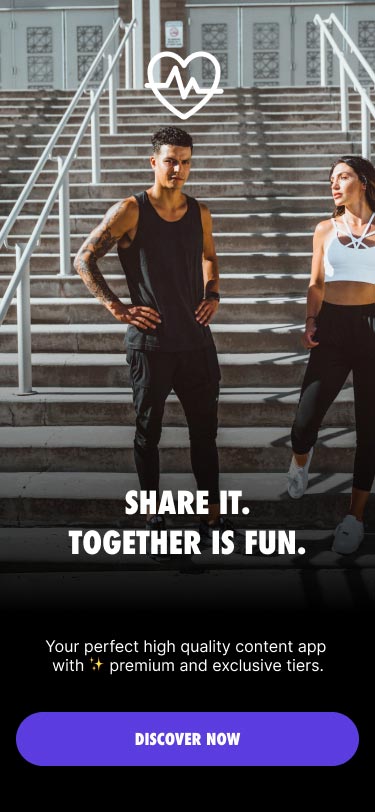 Fitness app intro screen