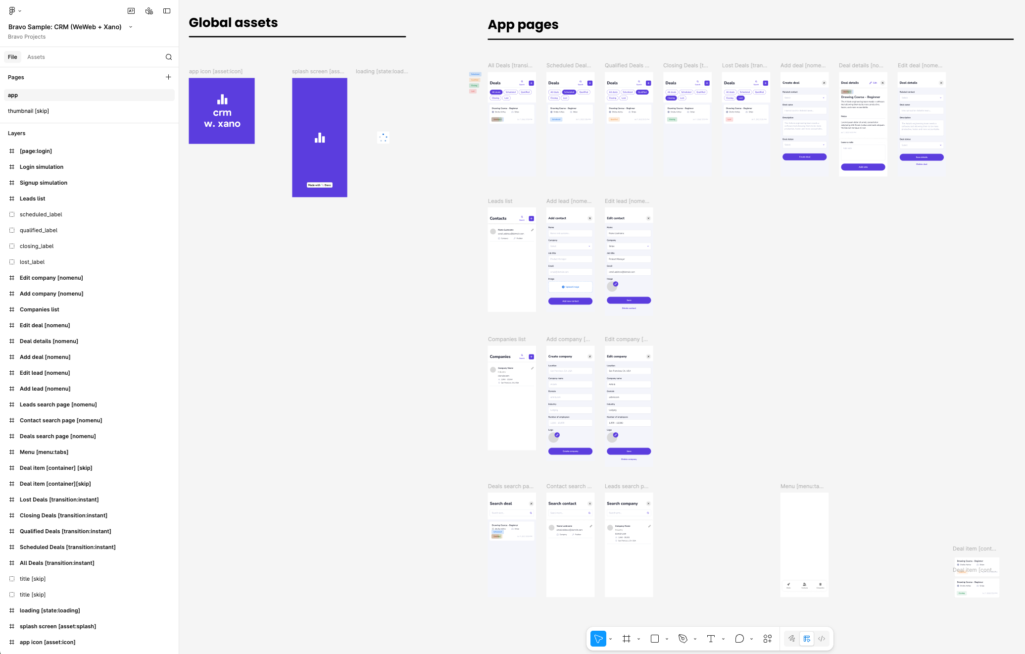 Tagged Figma file ready for Bravo