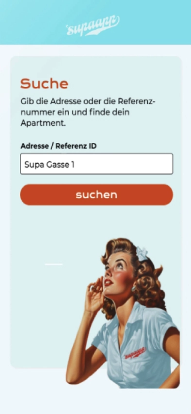 AI app mockup